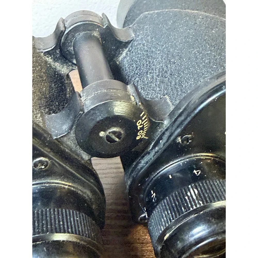 Vintage WWII 1943 US Navy Bausch & Lomb Mark 28 Mod 0 Binoculars Original Case